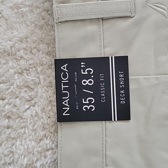 NWT NAUTICA Deck Shorts, Classic Fit, SIZE 35, color:True Stone - Picture 10 of 14